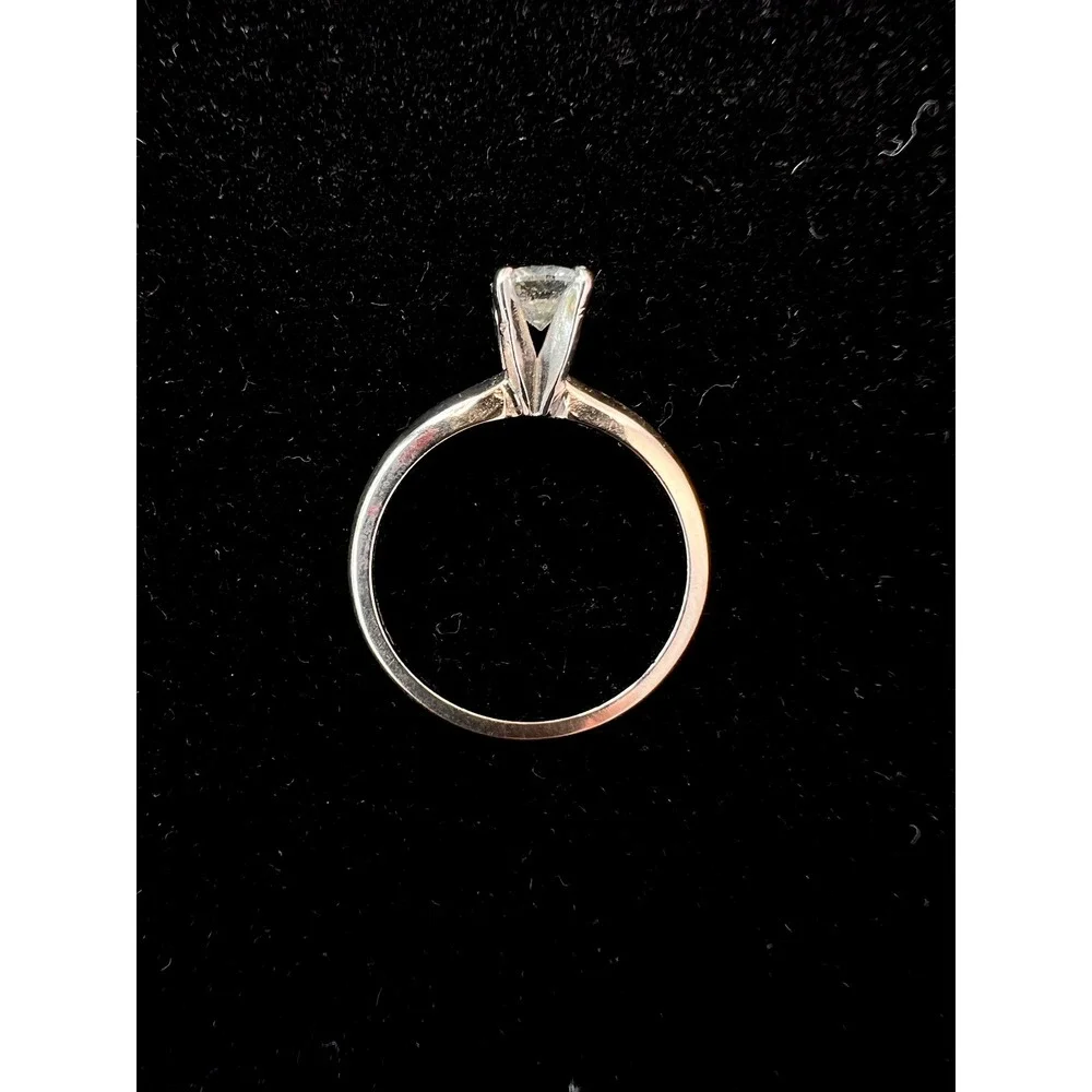 Estate 14K Gold 4-Prong Diamond Solitaire Ring Size 6.5
